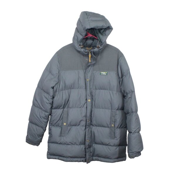 LL Bean Mountain Classic Down Parka Alloy Gray Size Large - Picture 1 of 10